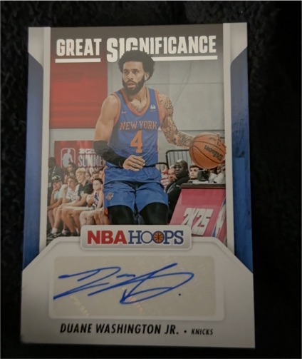 2024-25 Panini NBA Hoops Great Significance #GS-DWJ Duane Washington Jr. — front