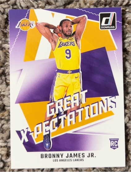 2024-25 Donruss #14 Bronny James Jr. Great X-Pectations — front