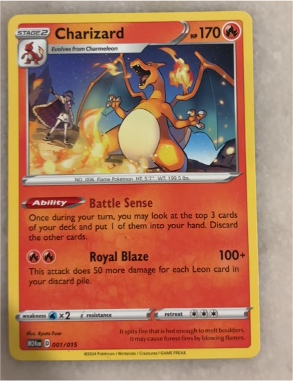 2024 Pokémon McDonald's Dragon Discovery #001 Charizard — front