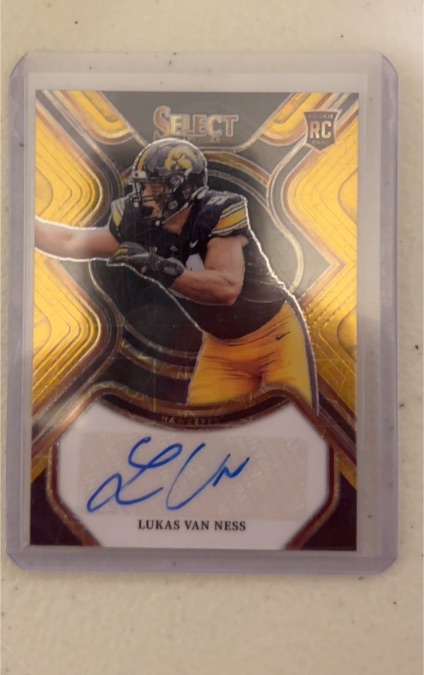2023 Panini Select Draft Picks #RS-LVN Lukas Van Ness Rookie Signatures — front