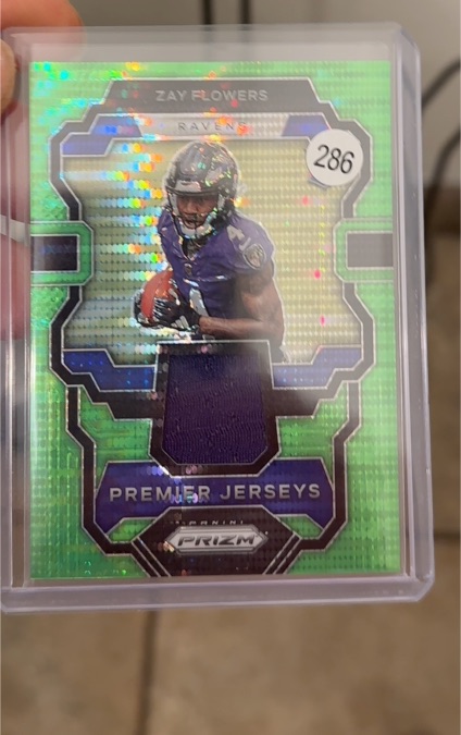 2023 Panini Prizm Premier Jerseys #PJ-ZF Zay Flowers — front