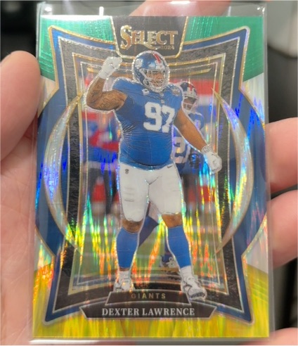 2024 Panini Select #52 Dexter Lawrence Red & Blue Prizm Shock — front