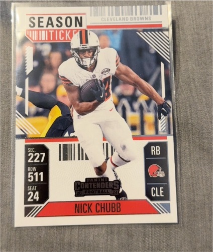 2024 Panini Contenders Football #227 Nick Chubb — front