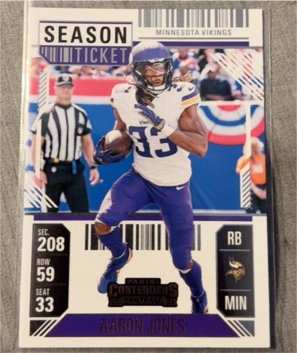 2024 Panini Contenders Season Ticket #64 Aaron Jones — front