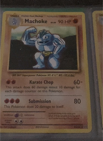 2016 Pokémon XY Evolutions #58 Machoke — front