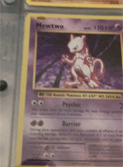 1999 Pokémon #10 Mewtwo — front