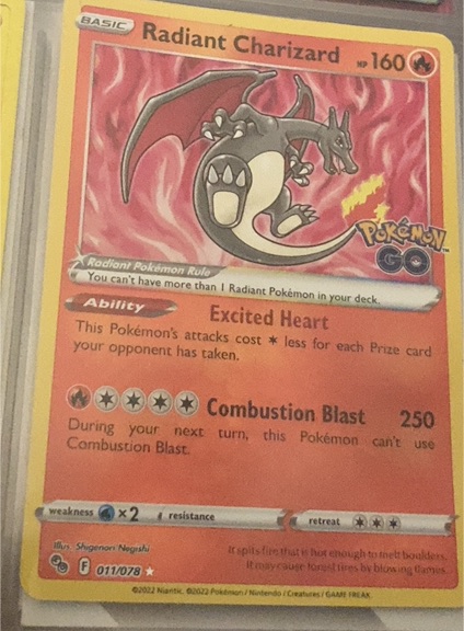 2022 Pokémon GO #011 Radiant Charizard — front