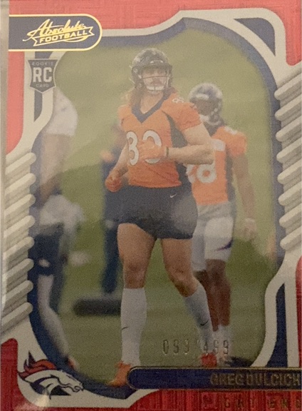 2022 Panini Absolute #163 Greg Dulcich — front