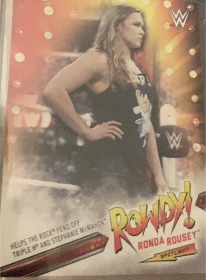 2019 Topps WWE Raw Wrestling Spotlight #1 Ronda Rousey — front
