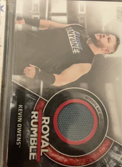 2018 Topps WWE Then Now Forever Royal Rumble Mat Relic #366 Kevin Owens — front