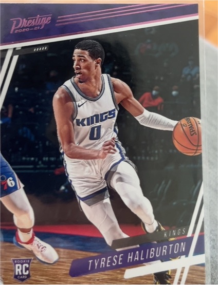 2020-21 Panini Chronicles Prestige #73 Tyrese Haliburton Rookie Sacramento Kings — front