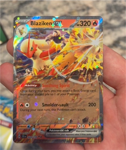 2022 Pokémon TCG Journey Together #024 Blaziken EX — front