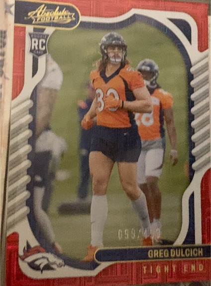 2022 Panini Absolute #163 Greg Dulcich — front