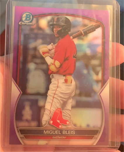 2023 Bowman Chrome #BCP-223 Miguel Bleis — front