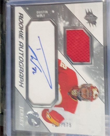 2023-24 Upper Deck SPx Rookie Autograph Jersey Dustin Wolf — front