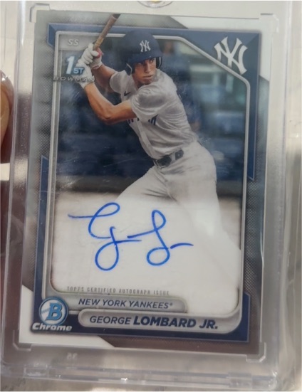 2024 Bowman Chrome #CPA-GLO George Lombard Jr. — front