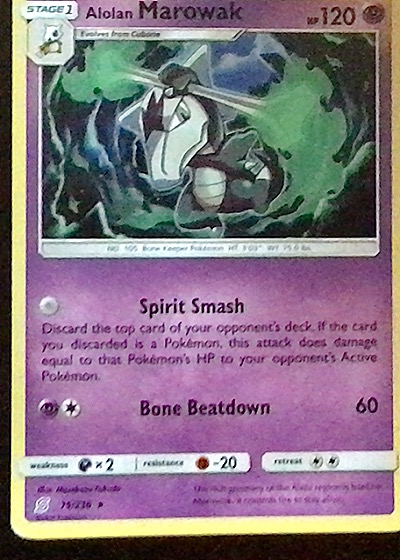 2019 Pokémon Unified Minds #75 Alolan Marowak — front