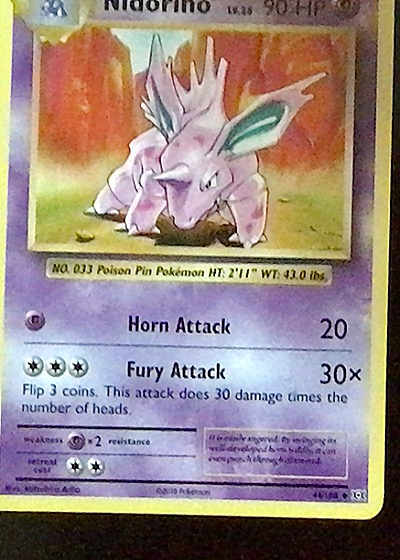 2016 Pokémon XY Evolutions #44 Nidorino — front