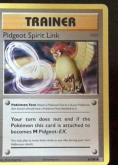 2016 Pokémon XY Evolutions #81 Pidgeot Spirit Link — front