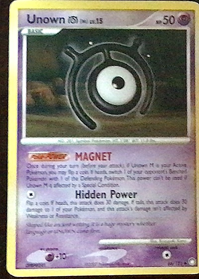 2007 Pokémon Mysterious Treasures #66 Unown M — front