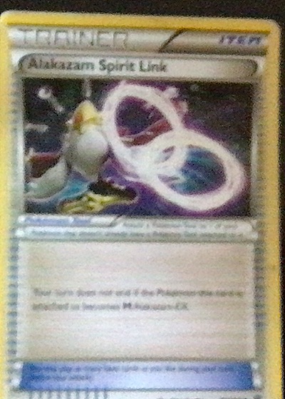 2016 Pokémon XY Fates Collide #90 Alakazam Spirit Link — front