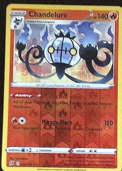 2020 Pokémon Rebel Clash #33 Chandelure — front
