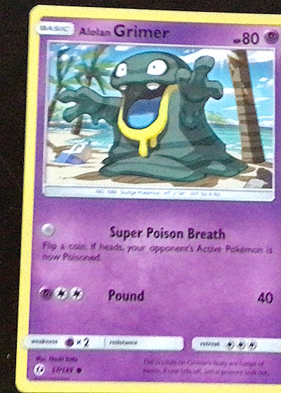 2017 Pokémon TCG Sun & Moon #57 Alolan Grimer — front