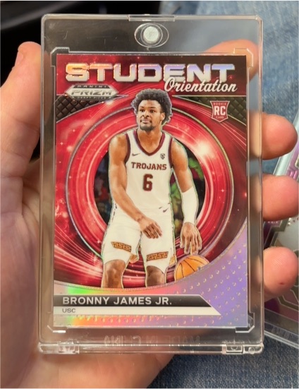2024 Panini Prizm Draft Picks Student Orientation #12 Bronny James Jr. — front