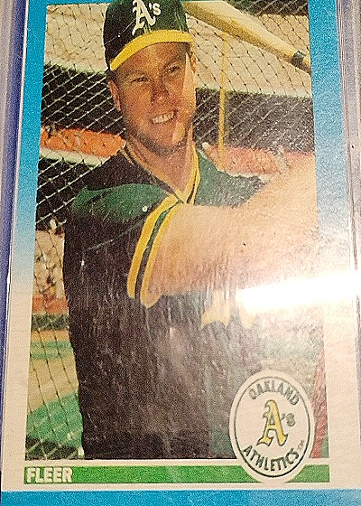 1987 Fleer Update #U-76 Mark McGwire — front