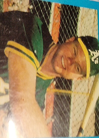 Vintage Baseball Postcard Oakland Athletics Player — front
