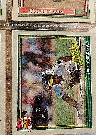 1991 Topps #670 Rickey Henderson — front