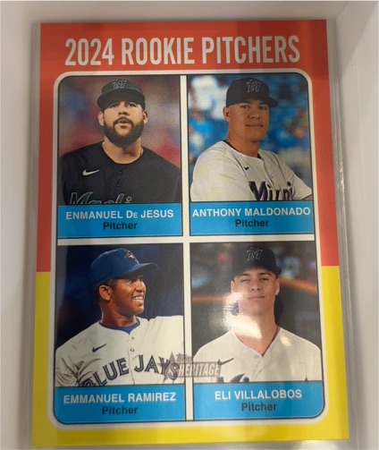2024 Topps Heritage High Number #618 2024 Rookie Pitchers — front