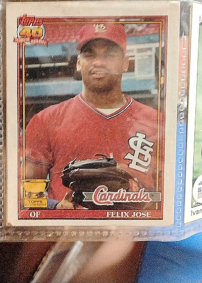 1991 Topps #368 Felix Jose — front