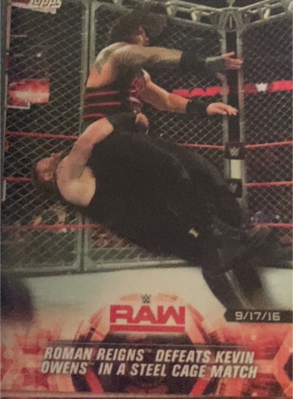 2018 Topps WWE Road to Wrestlemania #1 Roman Reigns — front