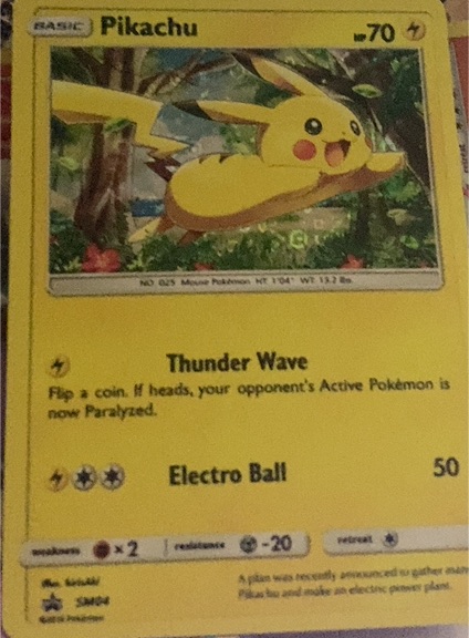 2016 Pokemon Sun & Moon Black Star Promo #SM04 Pikachu — front