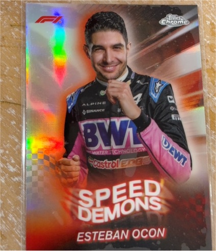 2024 Topps Chrome Formula 1 #SD-9 Esteban Ocon Speed Demons — front