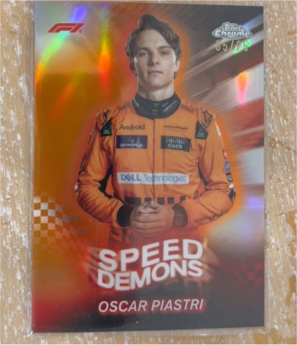 2024 Topps Chrome Formula 1 Speed Demons #SD-8 Oscar Piastri — front