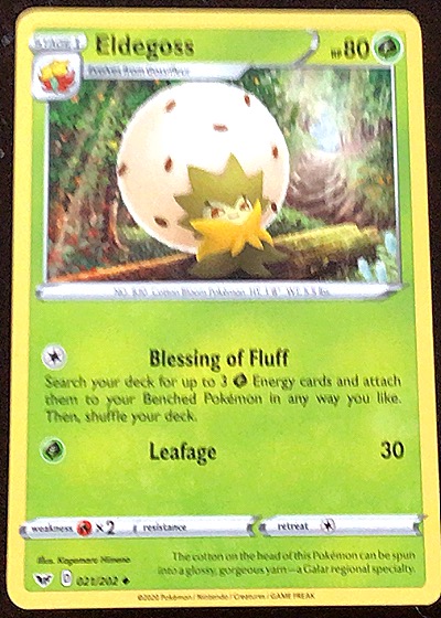 2020 Pokémon Sword & Shield #021 Eldegoss — front