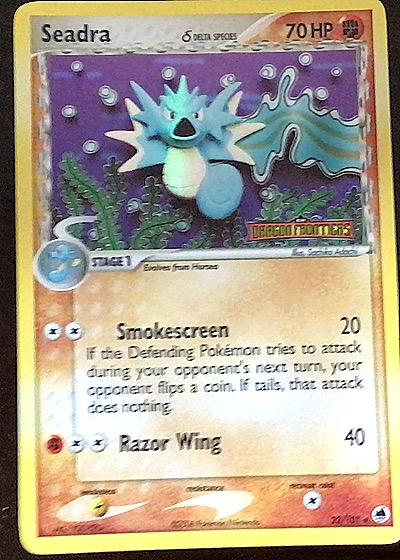 2006 Pokémon EX Dragon Frontiers #22 Seadra — front