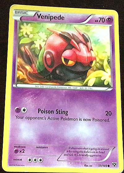 2014 Pokémon XY #51 Venipede — front