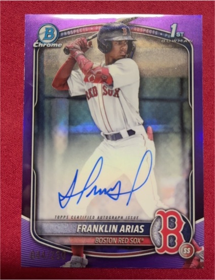 2025 Bowman Chrome #CPA-FA Franklin Arias — front