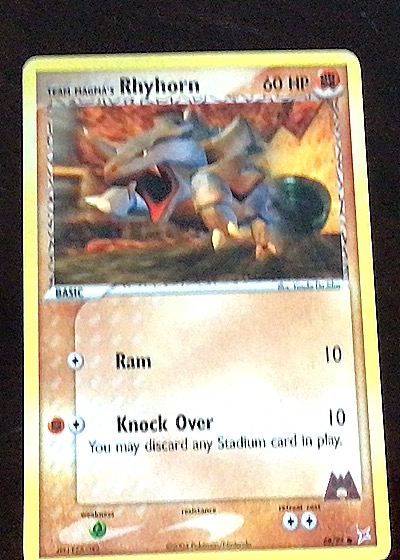 2004 Pokémon EX Team Magma vs Team Aqua #68 Team Magma's Rhyhorn — front