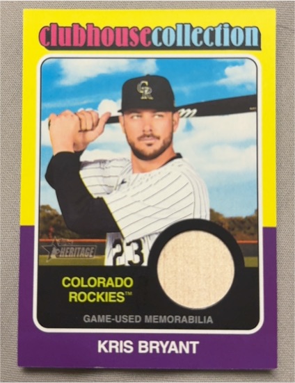 2024 Topps Heritage #CCR-KB Kris Bryant Clubhouse Collection Relic — front