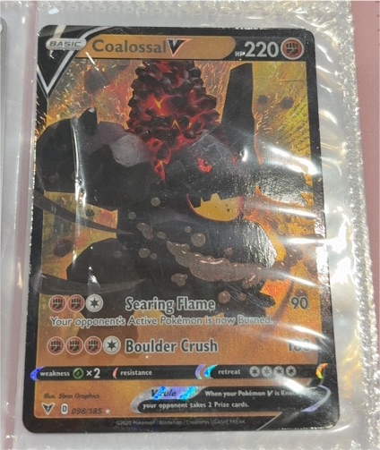 2020 Pokémon TCG Vivid Voltage #098 Coalossal V — front