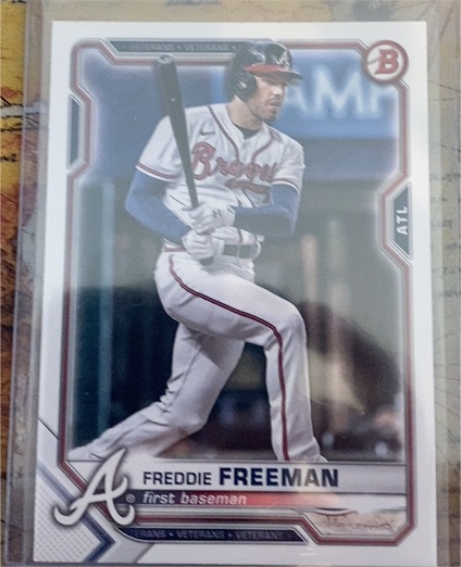 2021 Bowman #14 Freddie Freeman — front