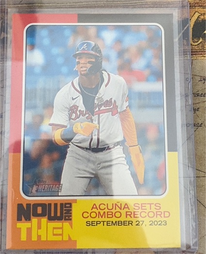 2024 Topps Heritage High Number Now and Then #NAT-1 Ronald Acuna Jr. — front