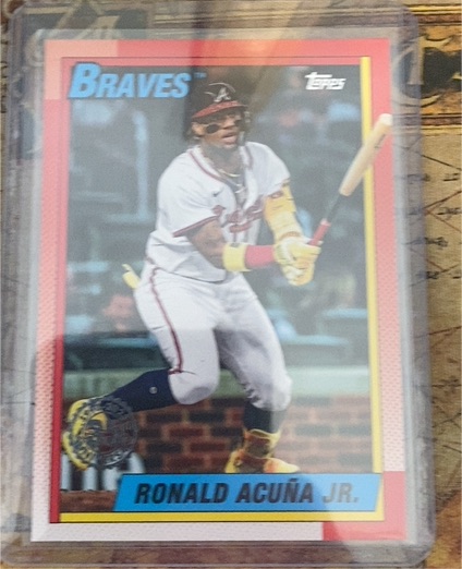 2025 Topps Series 1 1990 35th Anniversary #T90-75 Ronald Acuña Jr. — front