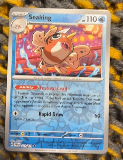 2025 Pokémon Prismatic Evolutions #021 Seaking — front