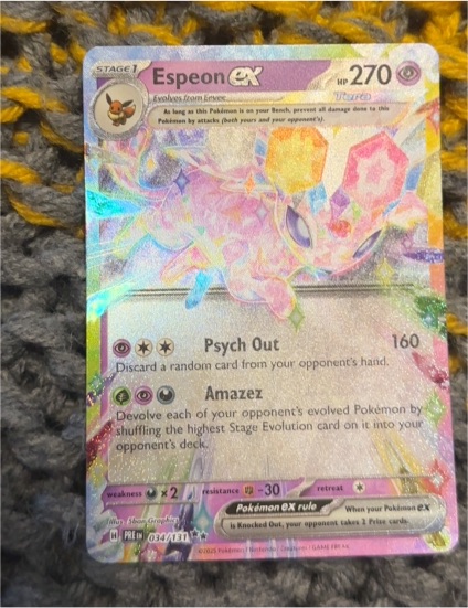 2015 Pokémon TCG Prismatic Evolutions #034 Espeon ex — front