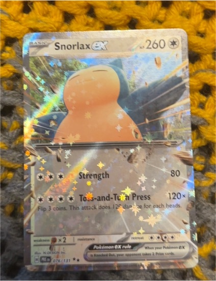 2025 Pokémon Prismatic Evolutions #076 Snorlax ex — front
